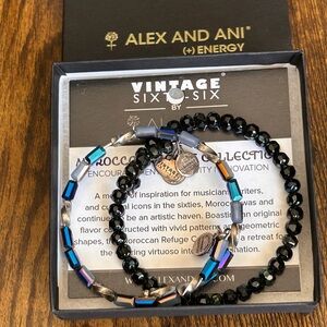 Alex and Ani Vintage Sixty-Six Moroccan Collection-Beaded Bracelet Set.